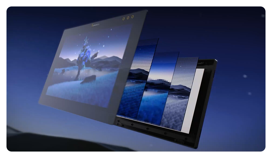 breakdown of the pen disply 24 screen, Xencelabs Pen Display 24